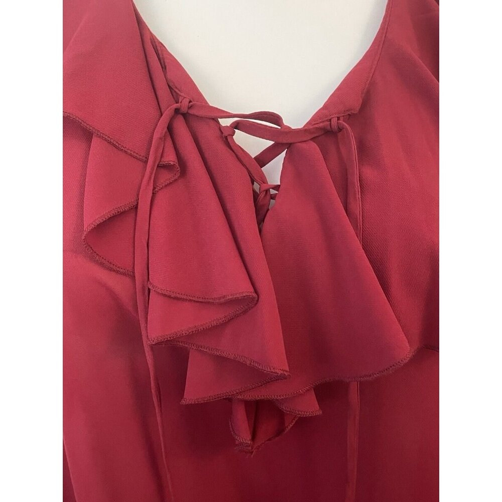 Signature Collection PLUS Size 2X Corset Ruffle Tank Top Flowy Summer‎ Spring - Picture 3 of 6